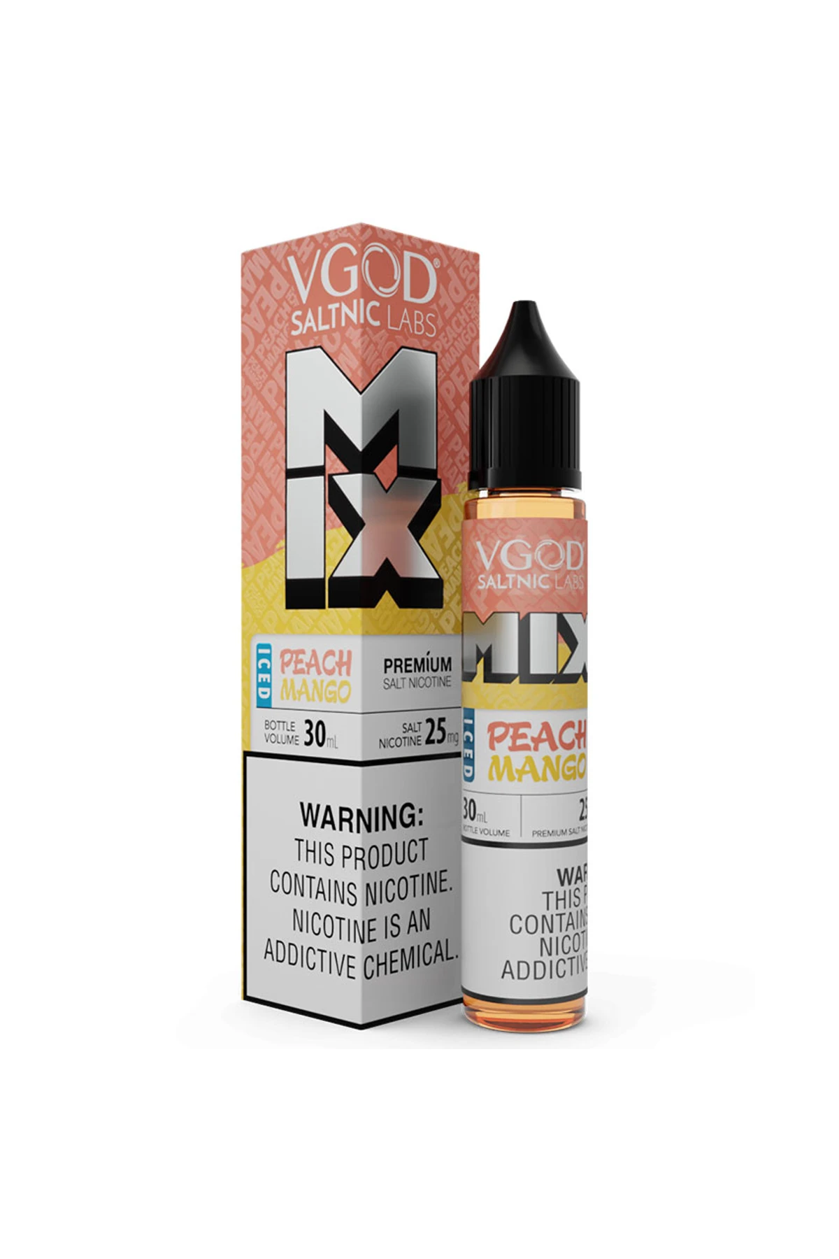 VGOD SaltNic - Peach Mango Mix Iced Salt Likit (30ML)