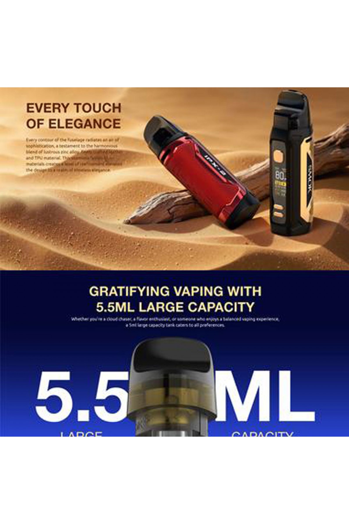 Smok IPX 2 80W Pod Mod 3000mAh Smok IPX 2 80W Pod Mod 3000mAh