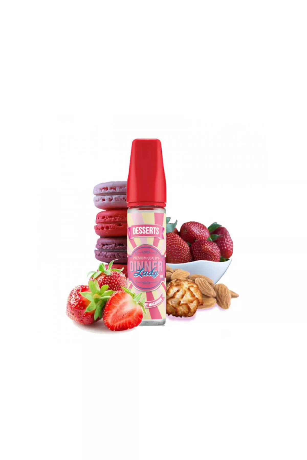 Dinner Lady - Strawberry Macaroon (60 ML) E-Likit Dinner Lady - Strawberry Macaroon (60 ML) E-Likit